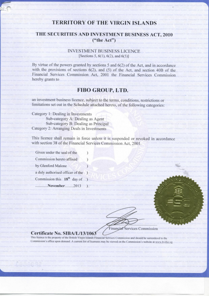 Fibo Group - BVI FSC