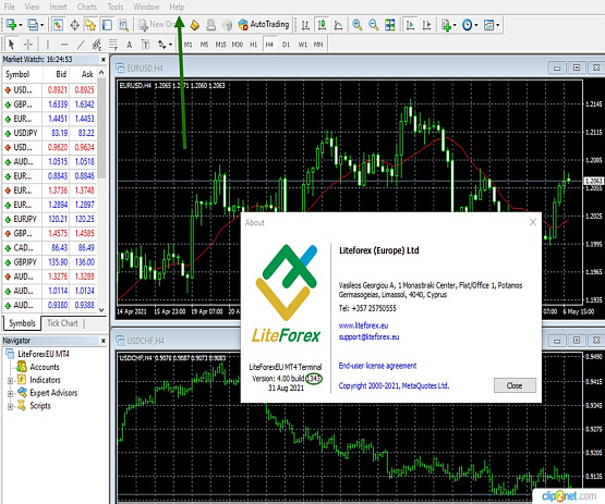 Обновленная версия МТ4 у брокерской компании LiteForex – рисунок bestforexbrokers.pro Рисунок: Новая версия МТ4 у брокера ЛитлФорекс
